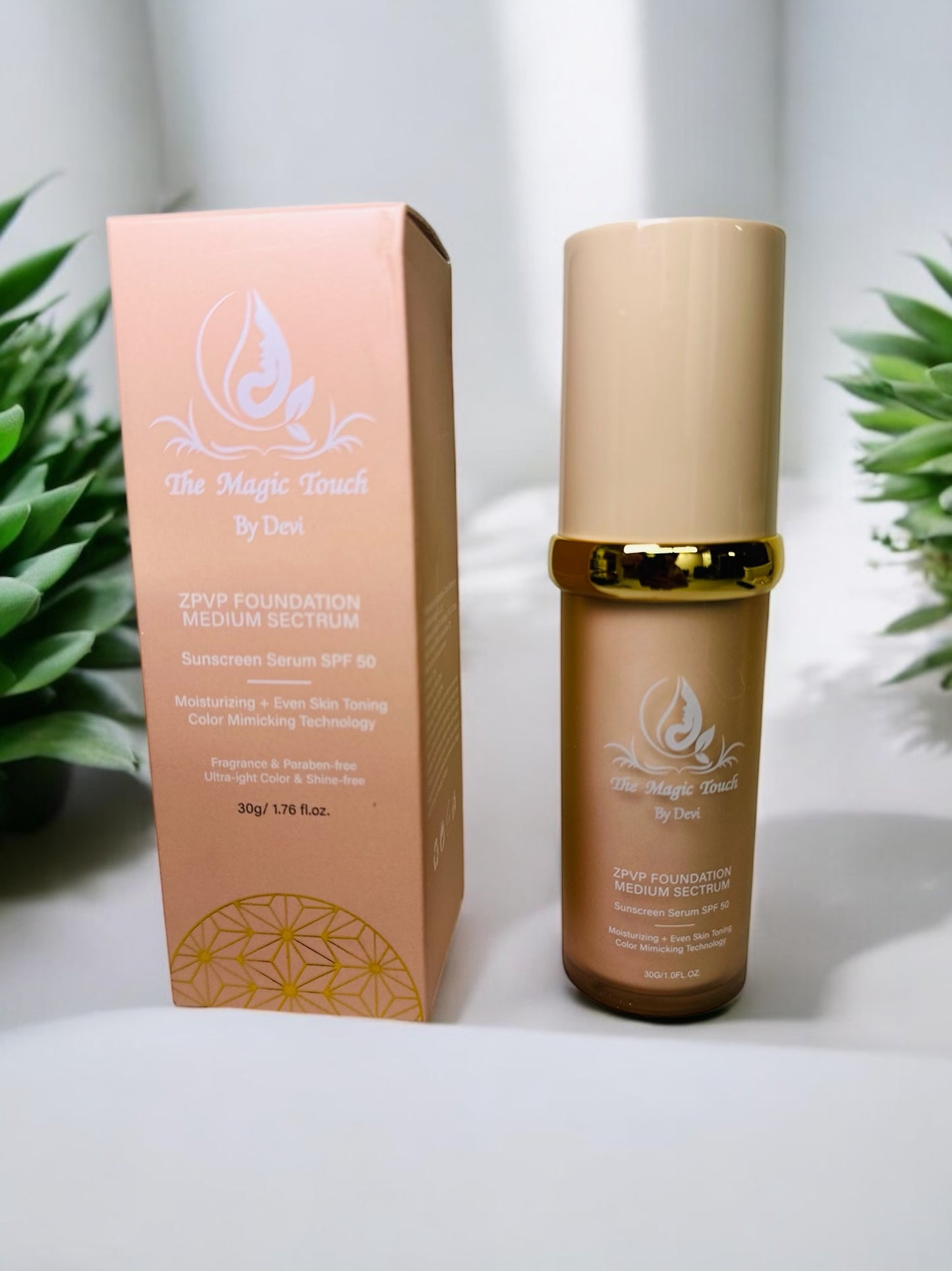 4 in 1 Foundation Liquid, Medium Coverage Foundation Makeup with Flawless Finish, SPF 50+ & Longwearing & Waterproof, Hydrating Color Changing Foundation.