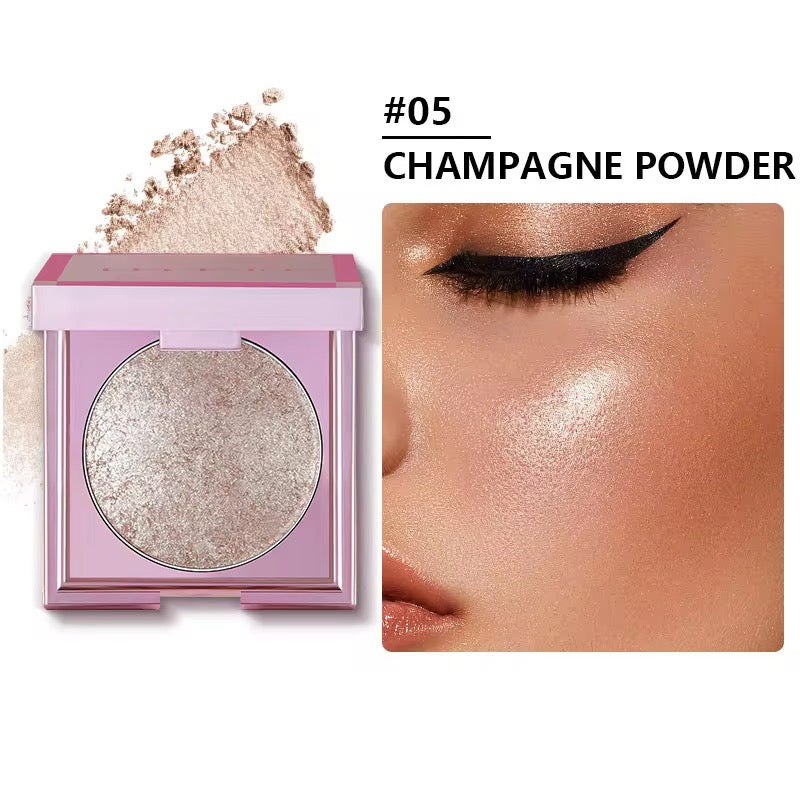 Loose Highlighter Powder & Waterproof Bronzer Highlighter Palette – High-Pigment, Long-Lasting Glow.